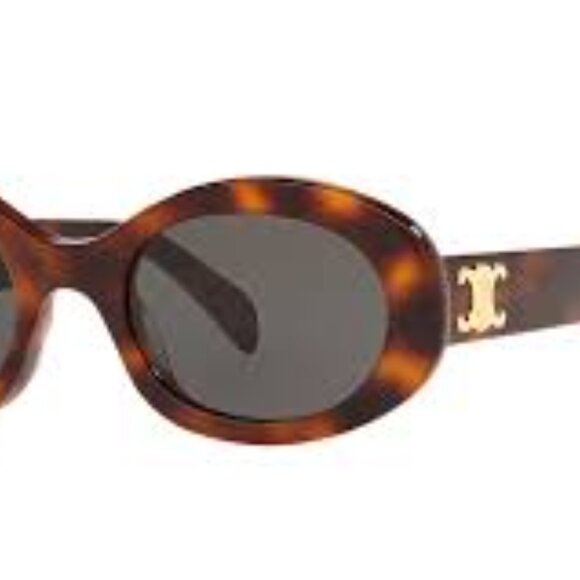 Celine Oval Tortoise Havana Triomphe Sunglasses - Picture 2 of 6